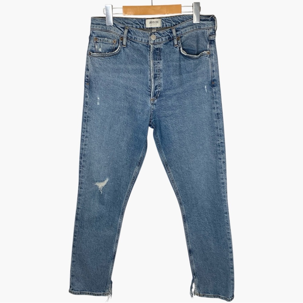 AGOLDE Nico High Rise Slim Straight Organic Cotton Jeans- Headlines - Size 30